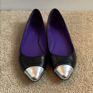 Nine West Cap Toe Flats, Size 8